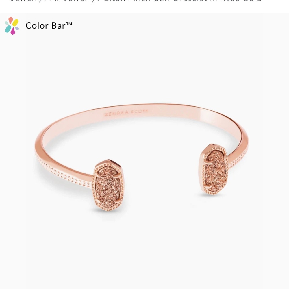 Kendra Scott Elton Pinch Bracelet rose gold drusy